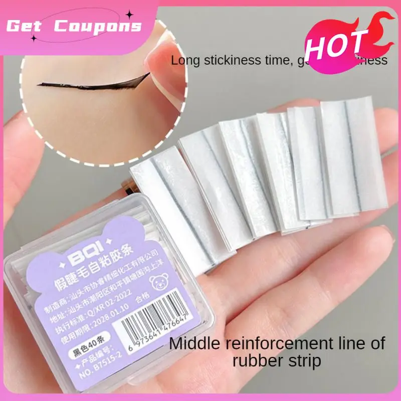 Top Trends: Waterproof Adhesive Tape 40 / 10Pcs Glue-Free Eyelash Glue Strip Self-Adhesive Lashes Glue Hypoallergenic Makeup Tools Home Daily Shoppable Styles