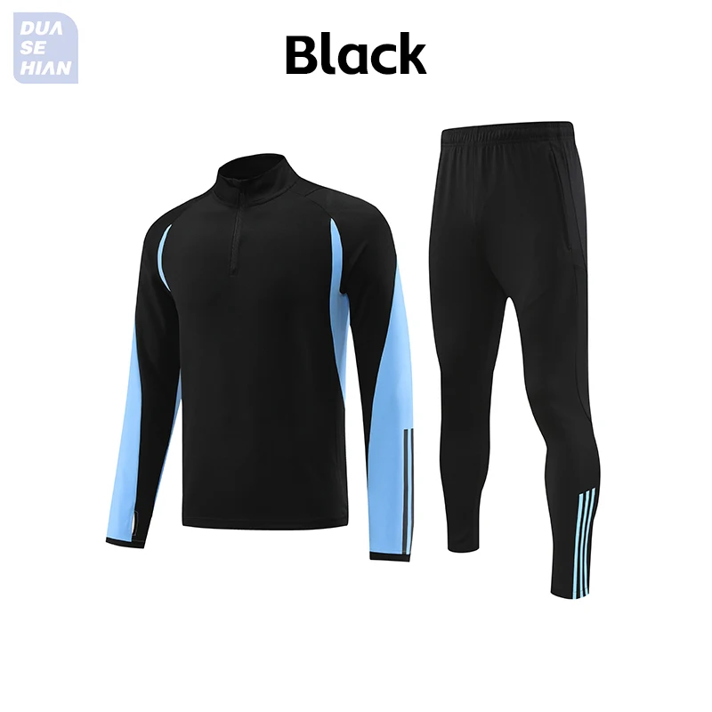 Top Trends: Men's Football Long SleevesHalf Zipper Uniforms Sport Training New Breathable Top Soccer Training Suit Winter Sportswear Jacket Shoppable Styles - Image 3