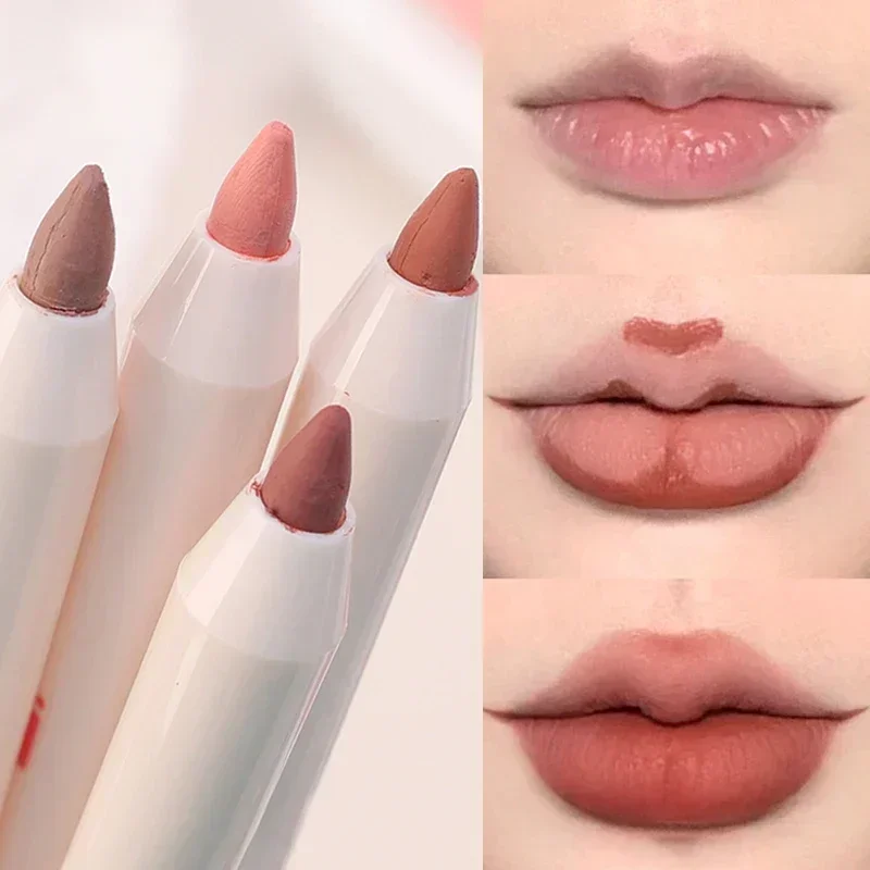 Top Trends: Nude Pink Lip Liner Pencil Waterproof Lasting Smooth Contouring 3D Lips Lipstick Moisturising Non-stick Cups Lipliner Makeup Pen Shoppable Styles