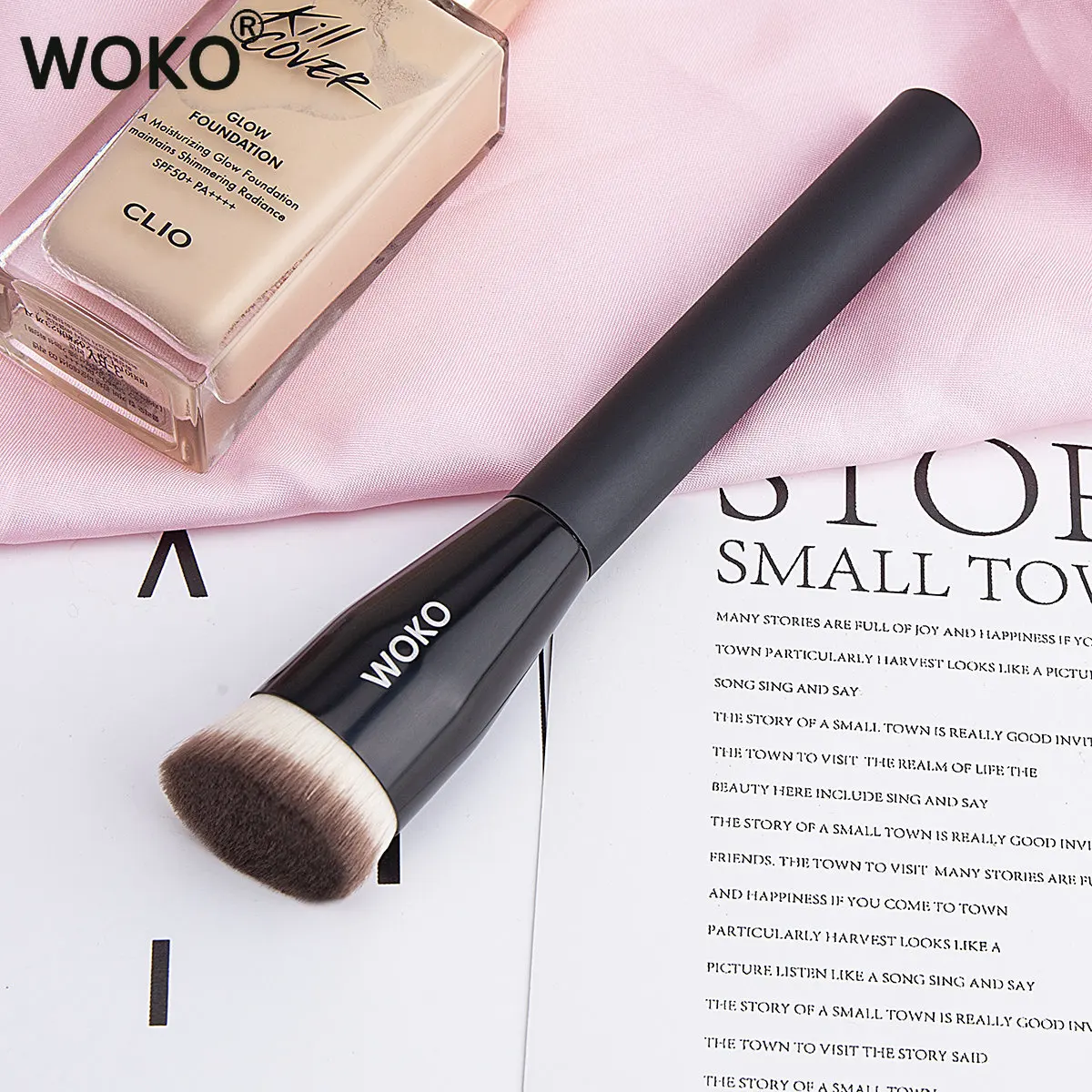 Top Trends: Flat Top Foundation Makeup Brushes Flat Angled Synthetic Hair Face Contour Foundation Liquid Cream Bronzer Buffing Makeup Tool Shoppable Styles