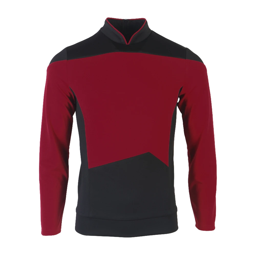 Top Trends: Star TNG The Next Generation Treks Red Shirt Uniform Cosplay Costume For Men Coat Halloween Party Prop Shoppable Styles