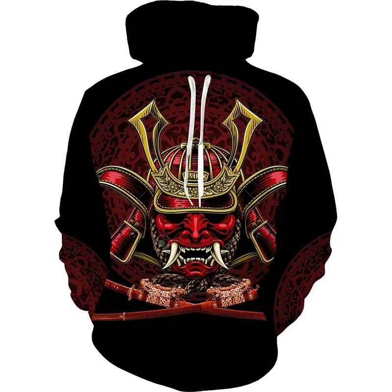 Top Trends: 2024 Anime Samurai Culture Fashion Men's Hoodie 3D Print Long-sleeved Drawstring Sweatshirt Black Autumn And Winter Japanese Shoppable Styles - Image 6