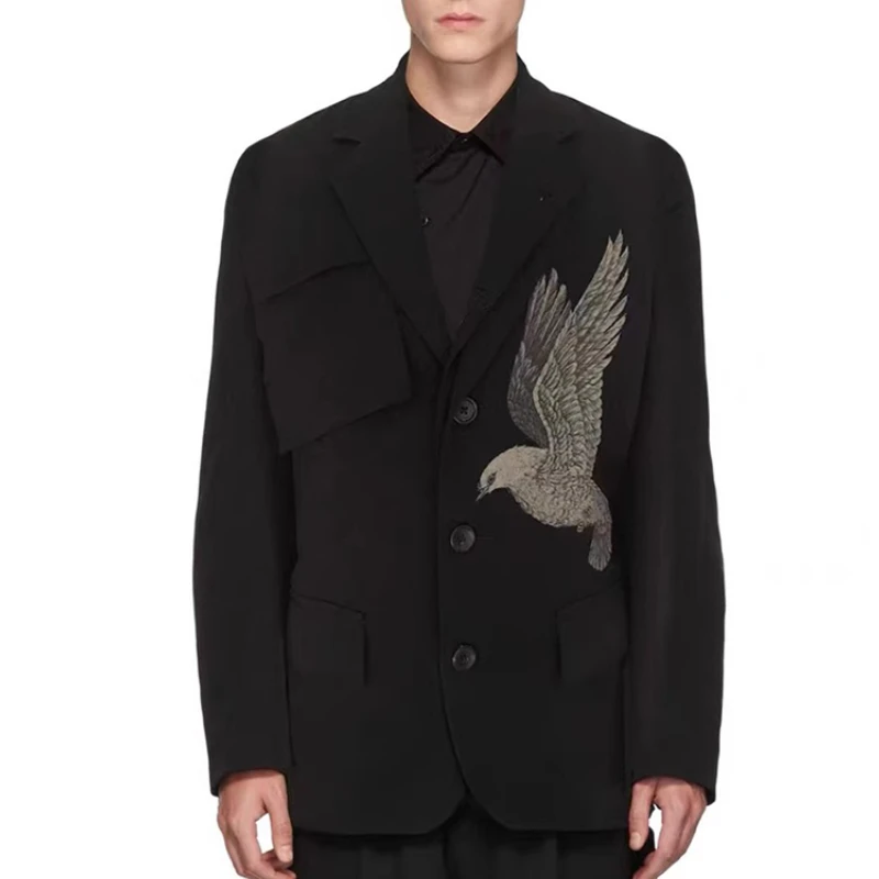 Top Trends: Y-3 Dove Of Peace Print Blazers Unisex Yohji Yamamoto Men Homme Casual Jackets Owens Blazers For Man Clothes For Women&#039;S Tops Y3 Shoppable Styles