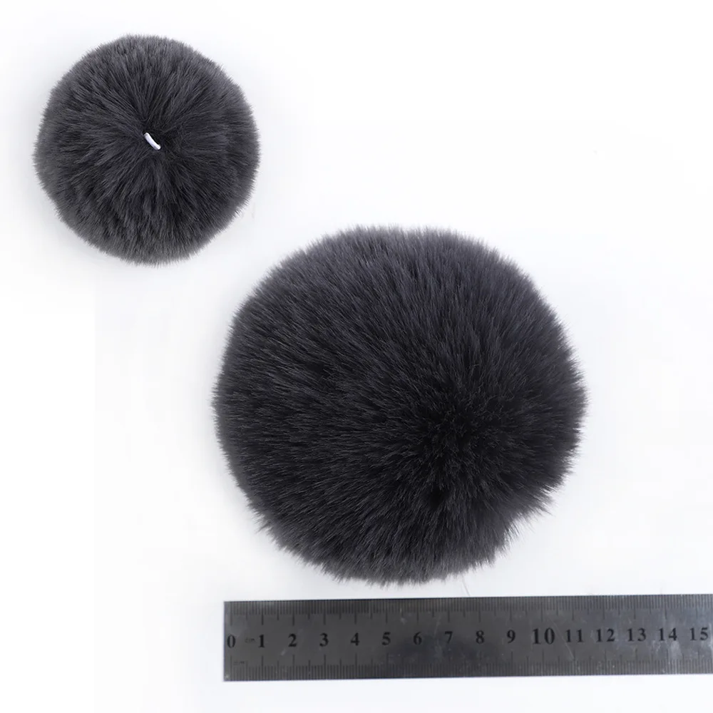 Top Trends: 1 Pieces Faux Fox Fur Pom Pom Balls DIY Hat Beanie Accessories With Elastic Loop For Hats Keychains Scarves Gloves Bags Shoes Shoppable Styles - Image 3