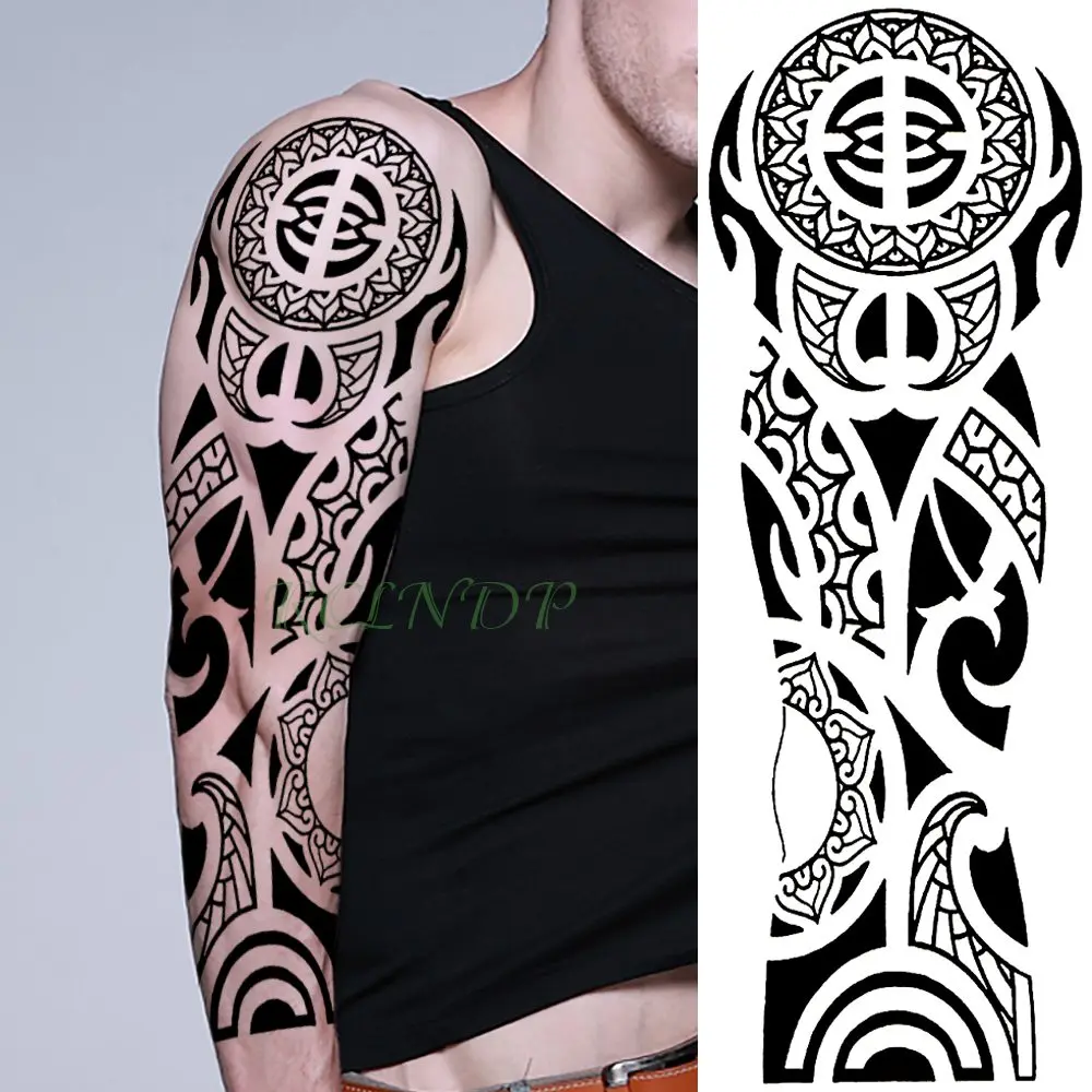 Top Trends: Waterproof Temporary Tattoo Sticker Totem Geometric Full Arm Large Size Sleeve Tatoo Fake Tatto Flash Tattoos For Men Women Shoppable Styles - Image 2