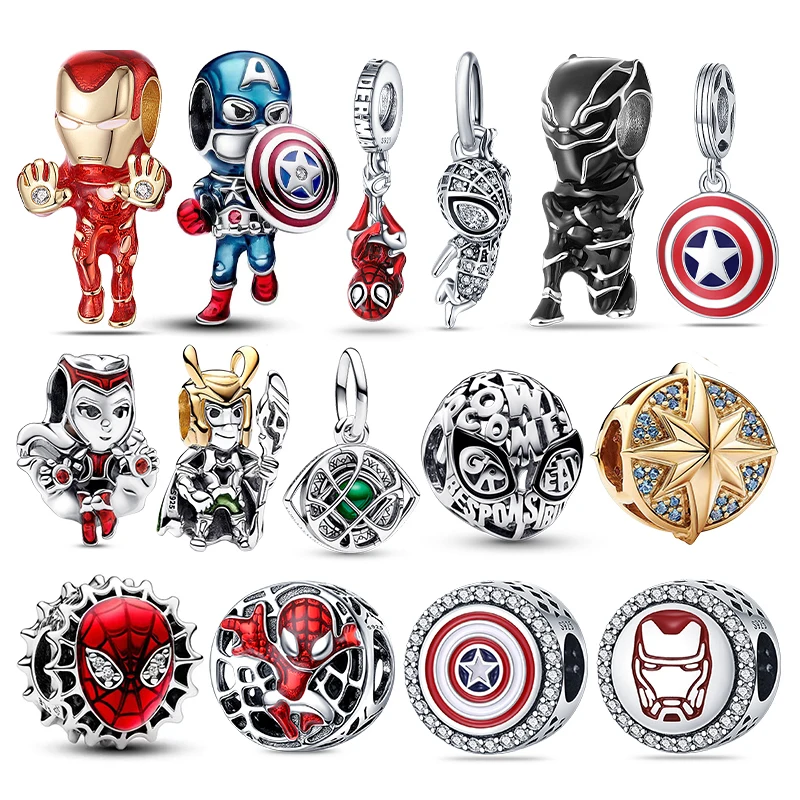 Top Trends: 2024 New Hot Sale Disney Charm Beads Fit Pandora Charm Original Bracelet 925 Silver Women Of Marvel Series DIY Jewelry Gift Shoppable Styles