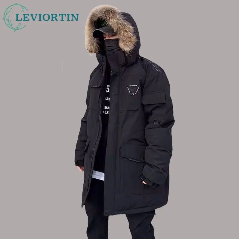 Top Trends: Men&#039;s White Duck Down Jacket Cargo Warm Hooded Thick Puffer Coats Couple High Quality Overcoat Thermal Winter Parka Streetwear Shoppable Styles