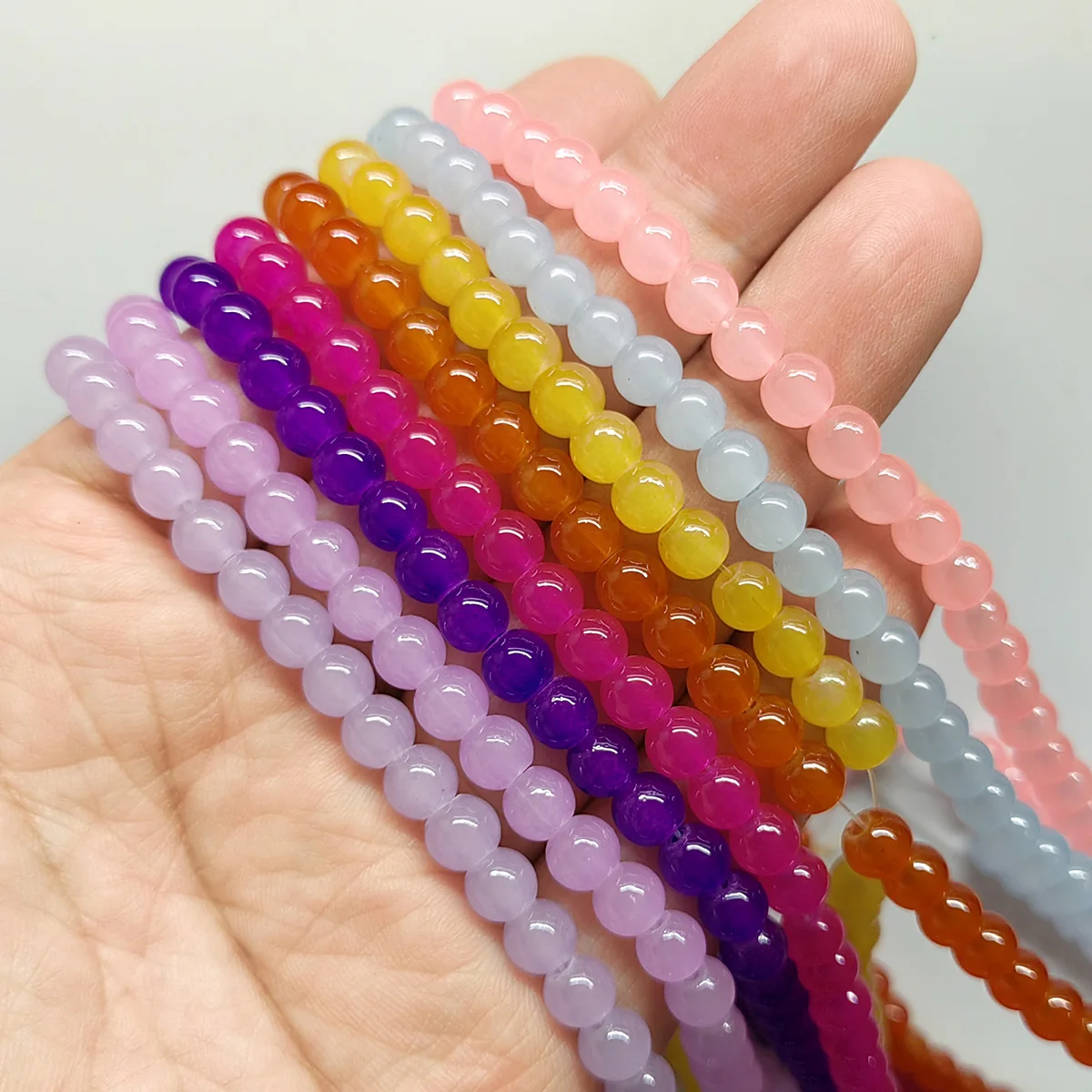 Top Trends: 120pcs 6mm Round Opaque Glass Loose Spacer Beads Wholesale Bulk Lot For Jewelry Making DIY Crafts Findings Shoppable Styles