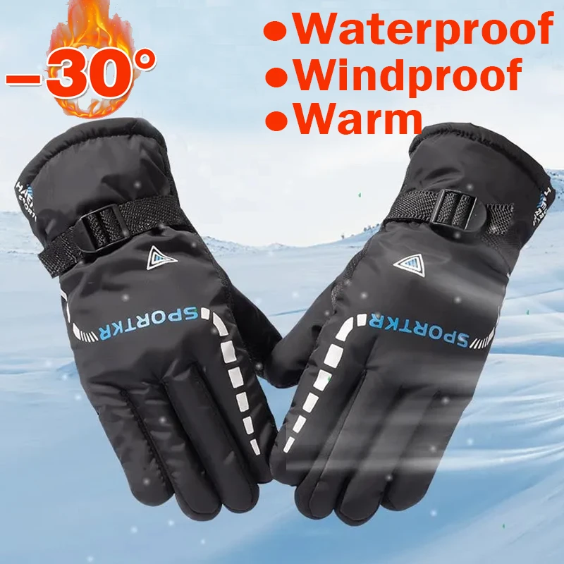 Top Trends: Unisex Waterproof Gloves Winter Cycling Gloves Bicycle Warm Motorcycle Full Finger Gloves Outdoor Sports Ski Riding Men Women Shoppable Styles