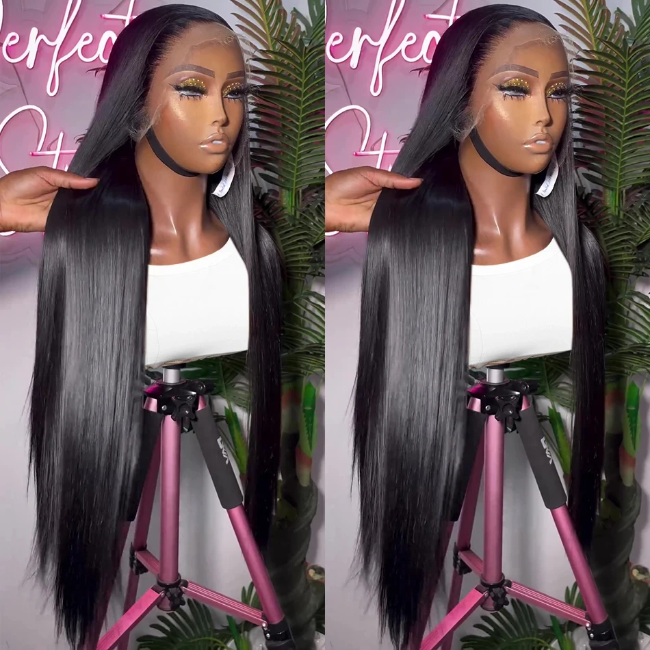 Top Trends: 250 Density Bone Straight Lace Front Wigs Human Hai Glueless Wig Preplucked Brazilian On Sale 30 Inch 13x4 Hd Lace Frontal Wig Shoppable Styles