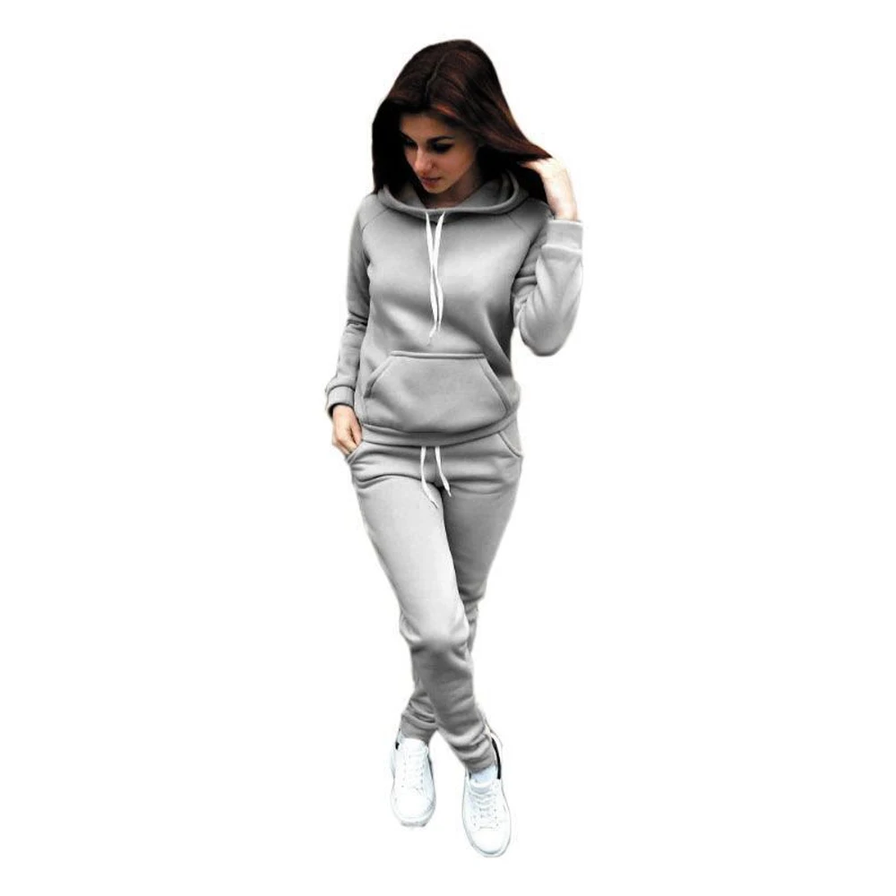 Top Trends: 2023 Women's Hoodie Set Sportswear Solid Color Pullover Hoodie And Sports Pants Set Casual Jogging Sports Set Shoppable Styles - Image 5