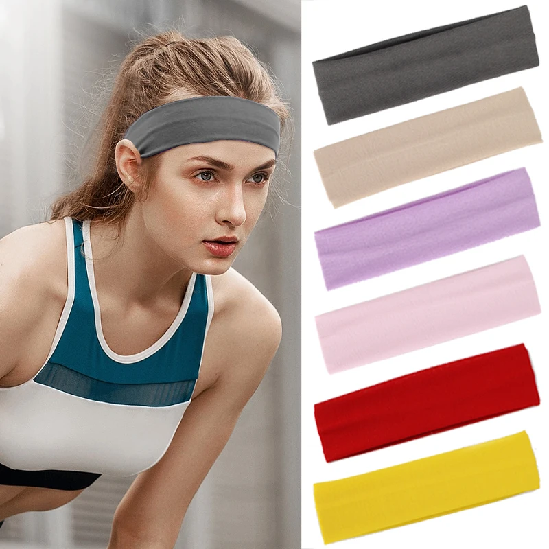 Top Trends: Fashion Sports Headbands For Women Solid Elastic Hair Bands Running Fitness Yoga Hair Bands Stretch Makeup Hair Accessories Hot Shoppable Styles - Image 2