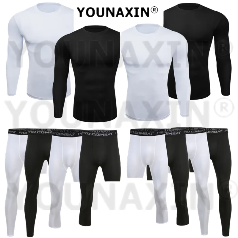 Top Trends: Men Base Layer 3 / 4 Cropped Leg Leggings One Arm Sleeve T-shirts Exercise Running Tight Sports Basketball Yoga Fitness Pants Shoppable Styles