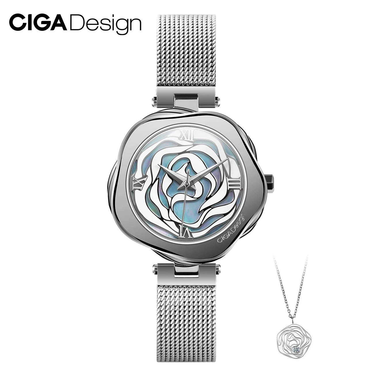 Top Trends: CIGA DESIGN Denmark Rose Watch Women Automatic Mechanical Or Japan Quartz Movement Ladies Wrist Watch Stainless Steel Timepiece Shoppable Styles