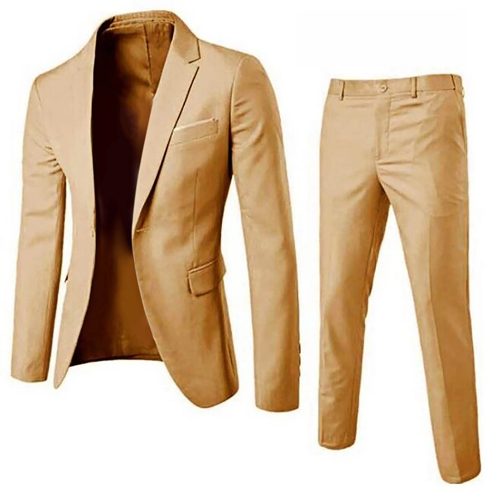 Top Trends: Formal Suit Pockets Korean Style Buttons Cuff Blazer Pants Men Suit Attractive Shoppable Styles - Image 2