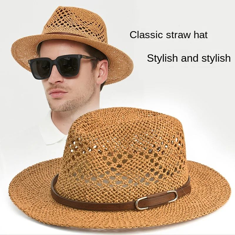 Top Trends: Designer Fedora Hat Wide Brim Man Hat Beach Straw Hat Exquisite Weave Mesh Hollow Out Breathable Cool Women Summer Leisure Hat Shoppable Styles