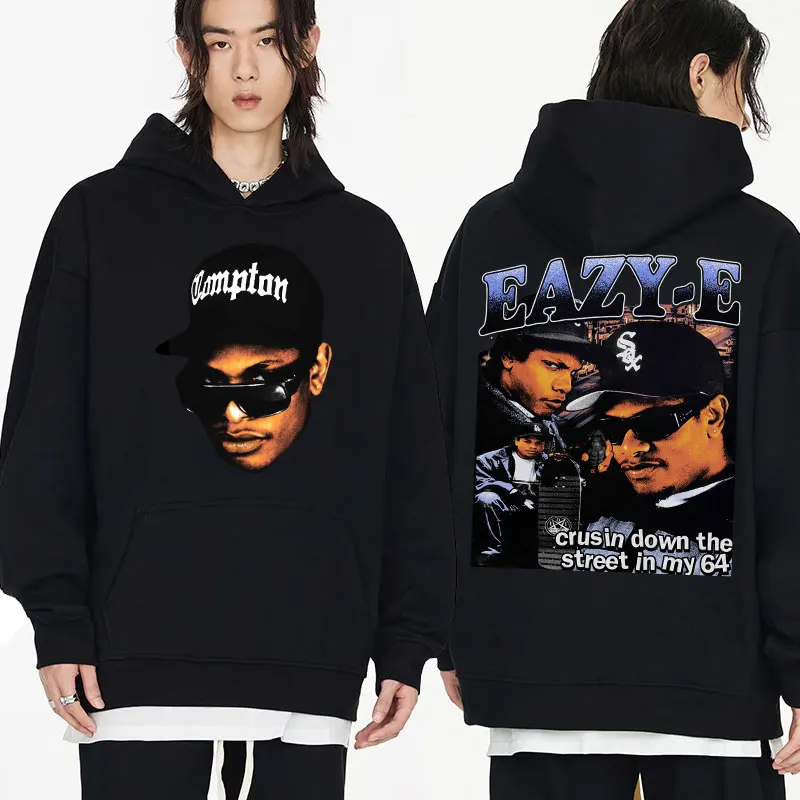 Top Trends: 90s Rapper Eazy E Graphic Hoodie Men 90s Vintage Harajuku Hooded Sweatshirt Casual Oversized Hip Hop Streetwear Hoodies Unisex Shoppable Styles