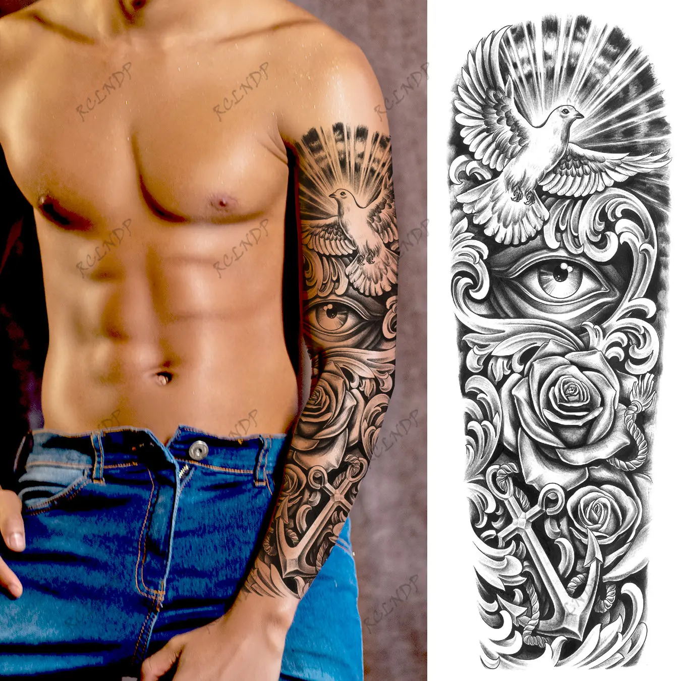 Top Trends: Waterproof Temporary Tattoo Sticker Totem Geometric Full Arm Large Size Sleeve Tatoo Fake Tatto Flash Tattoos For Men Women Shoppable Styles - Image 6