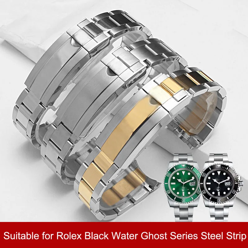 Top Trends: Ditona The Diver 316 Steel Strap Is Suitable For Rolex Black Green Water Ghost Watch Chain, Water Ghost Watch Buckle 20mm 21mm Shoppable Styles