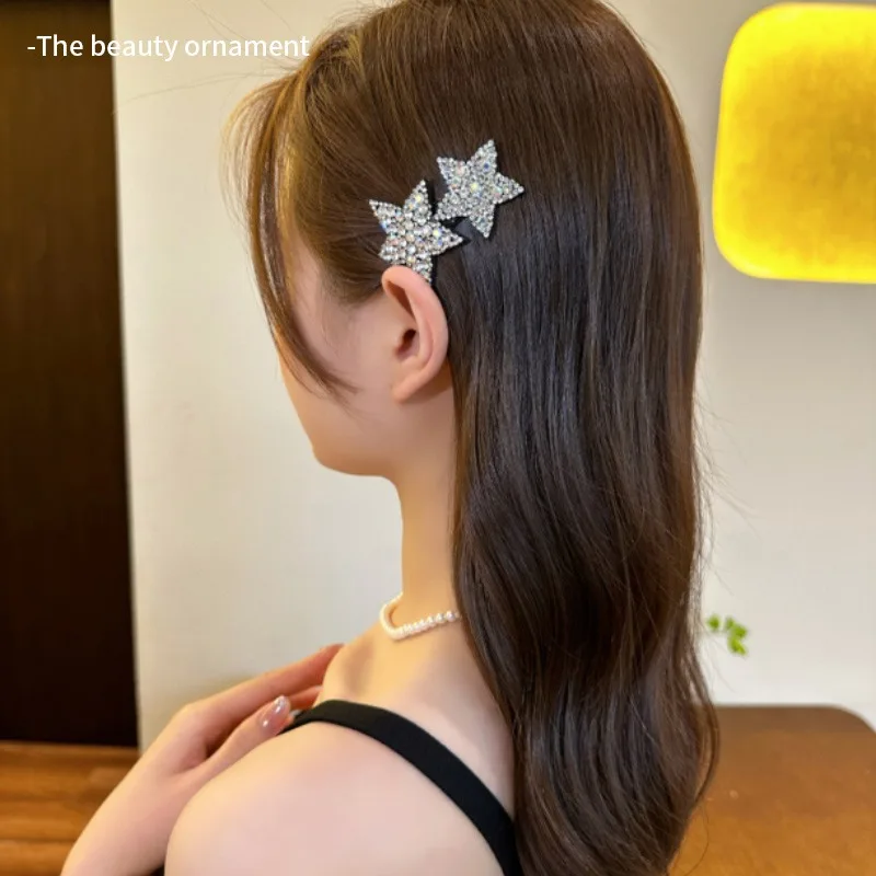 Top Trends: Korean Fashion Star Rhinestone Hairpins Women Girls Hair Clips Pins Barrettes Accessories Hairgrips Headdress Headwear Ornament Shoppable Styles - Image 3