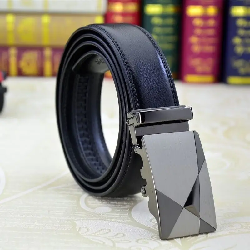 Top Trends: 2023 New 3.4cm Belt For Men Business Laser Metal Automatic Buckle With No Punching Waistband For Leisure Travel Simple Work Belt Shoppable Styles