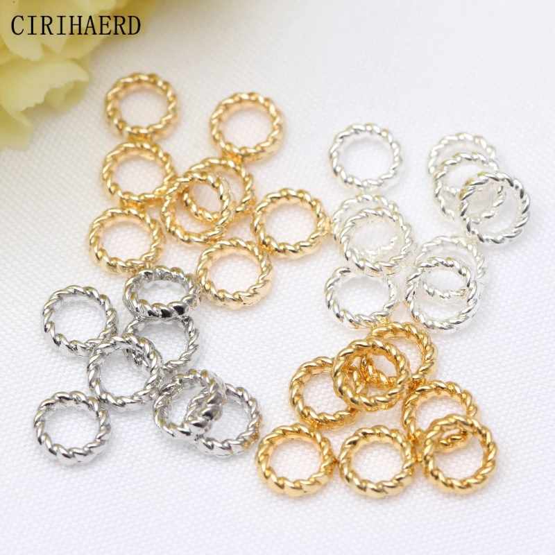 Top Trends: DIY Jewelry Accessories Supplies 18K Gold Plated Twist Jump Ring Close Round Rings Connector For Jewelry Making End Connectors Shoppable Styles