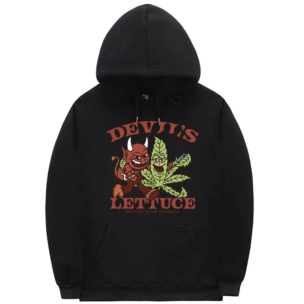 Top Trends: Devil S Lettuce Better With Eriends Graphic Hoodie Tops Men&#039;s Fleece Cotton Hoodies Funny Men Women Fashion Oversized Sweatshirt Shoppable Styles