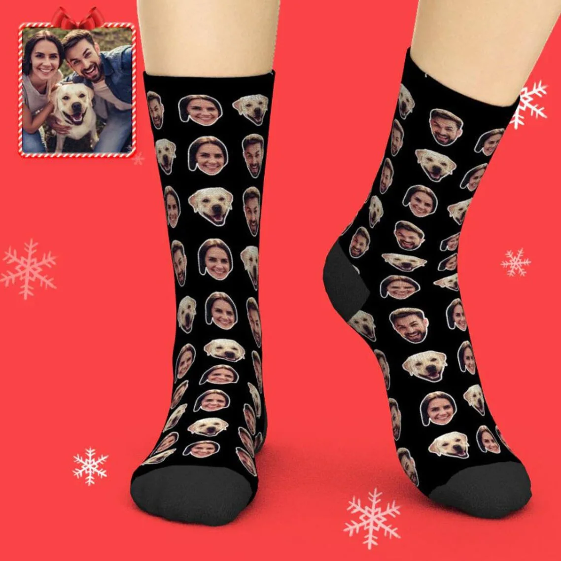 Top Trends: Customized Christmas Socks Personalized Photos Family Animal Logo Adult Socks Fun Face Couple Gifts Socks For Men Women Shoppable Styles