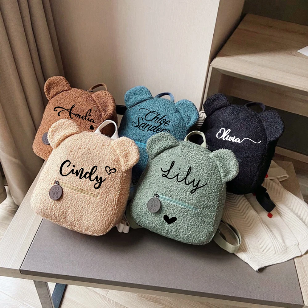 Top Trends: Personalised Bear Backpacks Custom Name PortableMini Children Travel Shopping Rucksacks Women Cute Bear Shaped Shoulder Backpack Shoppable Styles