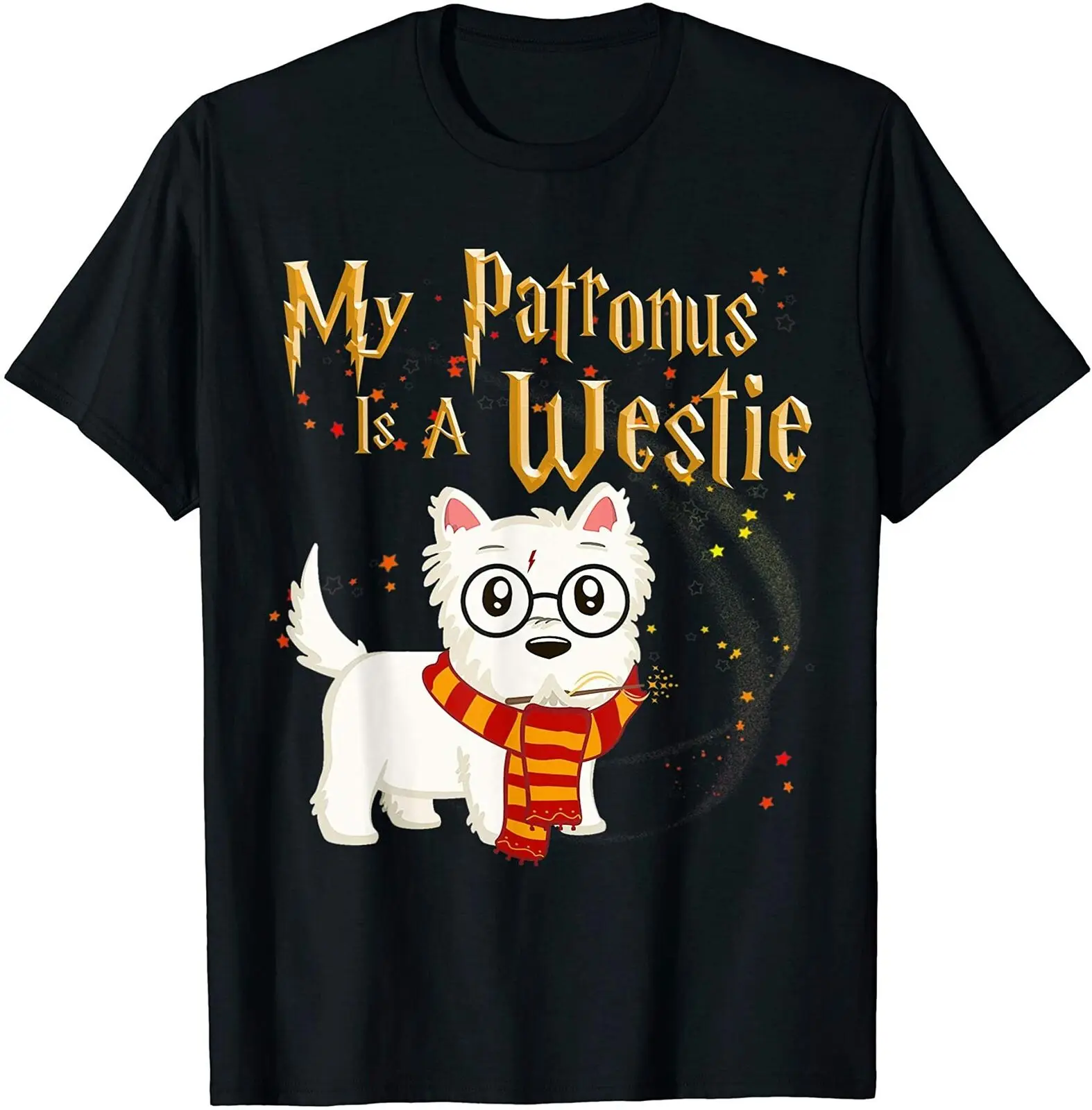 Top Trends: My Patronus Is A Westie. Funny Dog Lover Christmas Gift Mens T-Shirt. Summer Cotton Short Sleeve O-Neck Unisex T Shirt New S-3XL Shoppable Styles