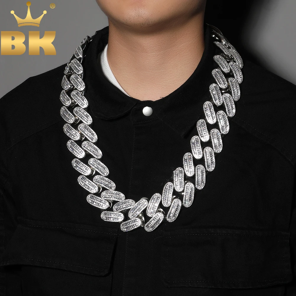 Top Trends: THE BLING KING 40mm Heavy Miami Cuban Chain Necklace Iced Out Cubic Zirconia High Quality Charm Hiphop Punk Jewelry For Gift Shoppable Styles