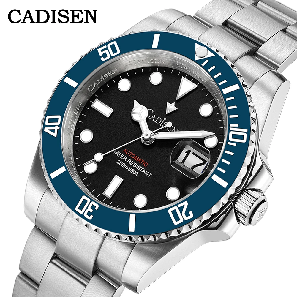 Top Trends: CADISEN New Men Automatic Mechanical Watches NH35A Movement Stainless Steel Sapphire Glass Waterproof Men Watches Reloj Hombre Shoppable Styles