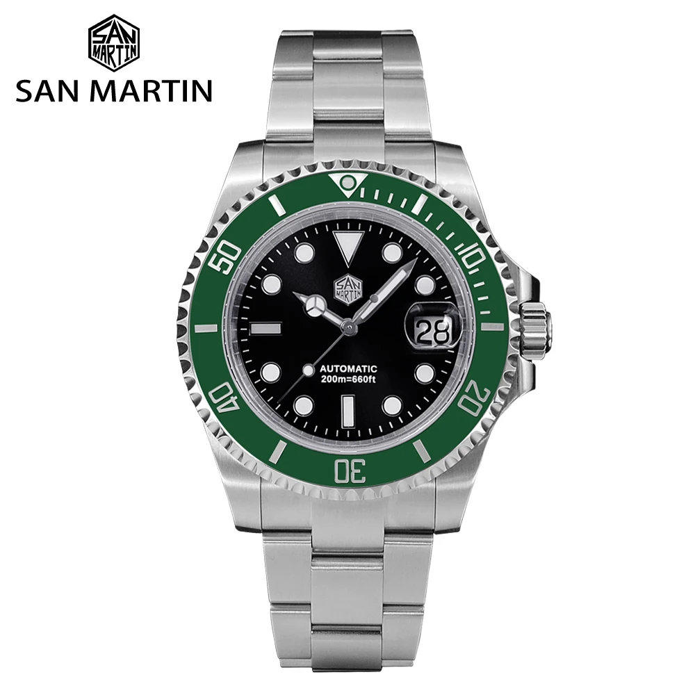 Top Trends: San Martin 41mm Mens Diver Watch Luxury Water Ghost PT5000 SW200 Automatic Mechanical Sapphire Date Cyclops 20Bar BGW-9 Luminous Shoppable Styles