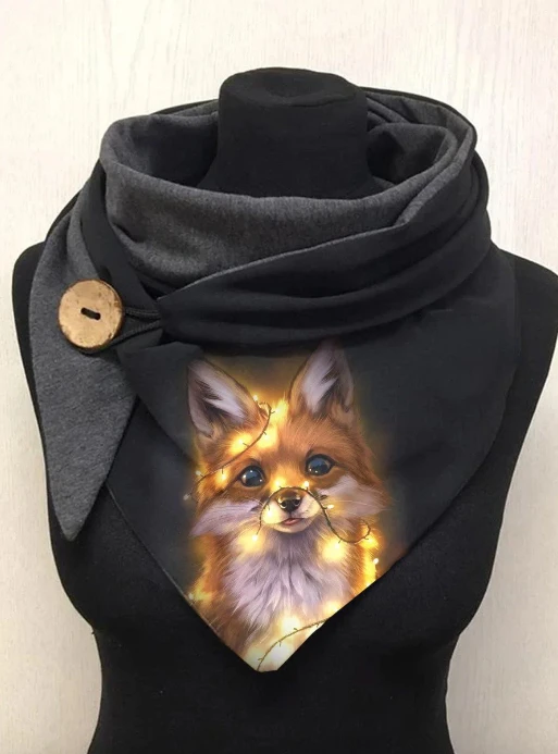 Top Trends: Cute Fox 3D Print Leisure Shawl And Scarf For Women Shoppable Styles