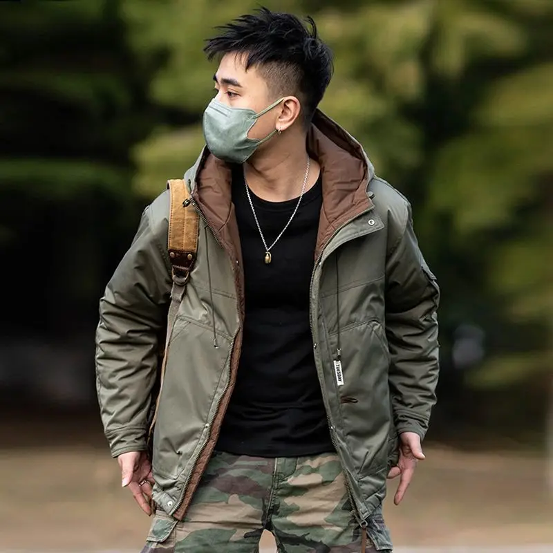 Top Trends: Multiple Pockets Windproof Waterproof Autumn Winter Coat Men Bomber Jacket Military Tactical Outdoor Cotton Jacket Thickened Top Shoppable Styles - Image 3