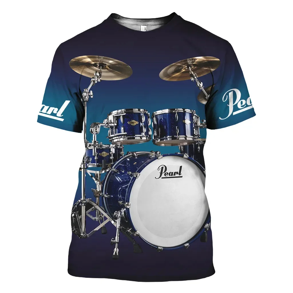 Top Trends: Classic Instrument Drumbeat 3D Printed Pattern Summer Men&#039;s T-shirt Oversized Casual Short Sleeve Shirt Trend Fashion Music Top Shoppable Styles