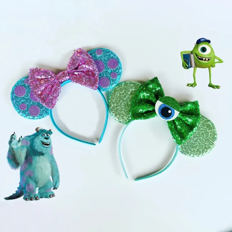 Top Trends: Disney Monsters Inc Ears Headbands Girl Pixar Sullivan Hairband Monsters University Hair Accessories Kids Mike Wazowski Headwear Shoppable Styles - Image 3