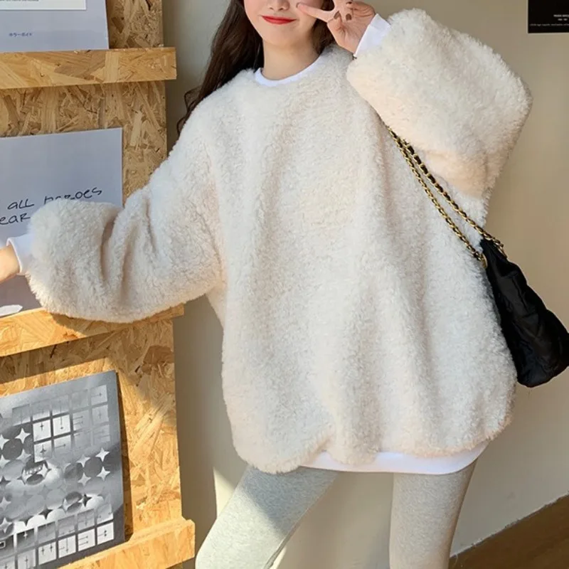 Top Trends: 2023 Autumn And Winter Women&#039;s Pullover Round Neck Patchwork Solid Color Loose Fashion Casual Elegant Commuter Long Sleeve Tops Shoppable Styles