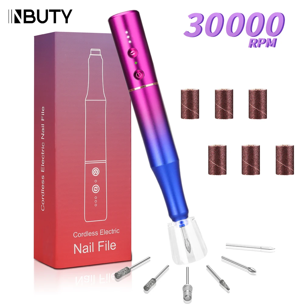 Top Trends: INBUTY Electric Nail Drill Machine 30000RPM Nail Sander For Acrylic Gel Nails Portable Manicure Pedicure Polishing Shape Tools Shoppable Styles