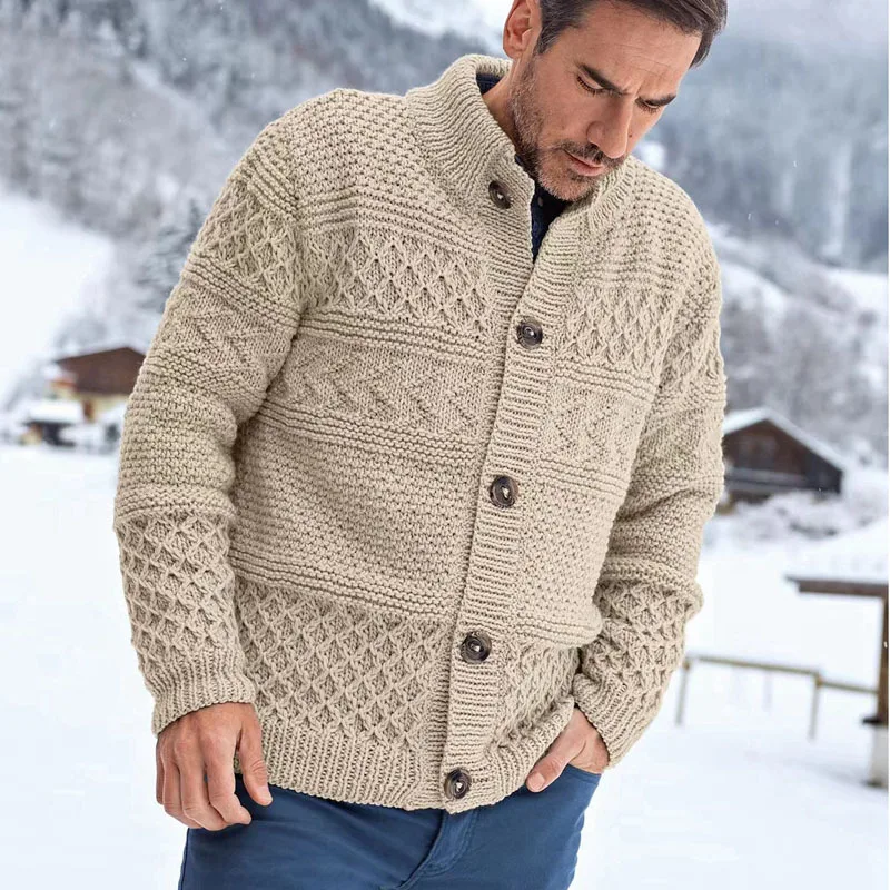 Top Trends: 2023 Autumn And Winter New Men&#039;s Europe And The United States Men&#039;s Sweater Solid Color Heavy Industry Twist Cardigan Coat Shoppable Styles