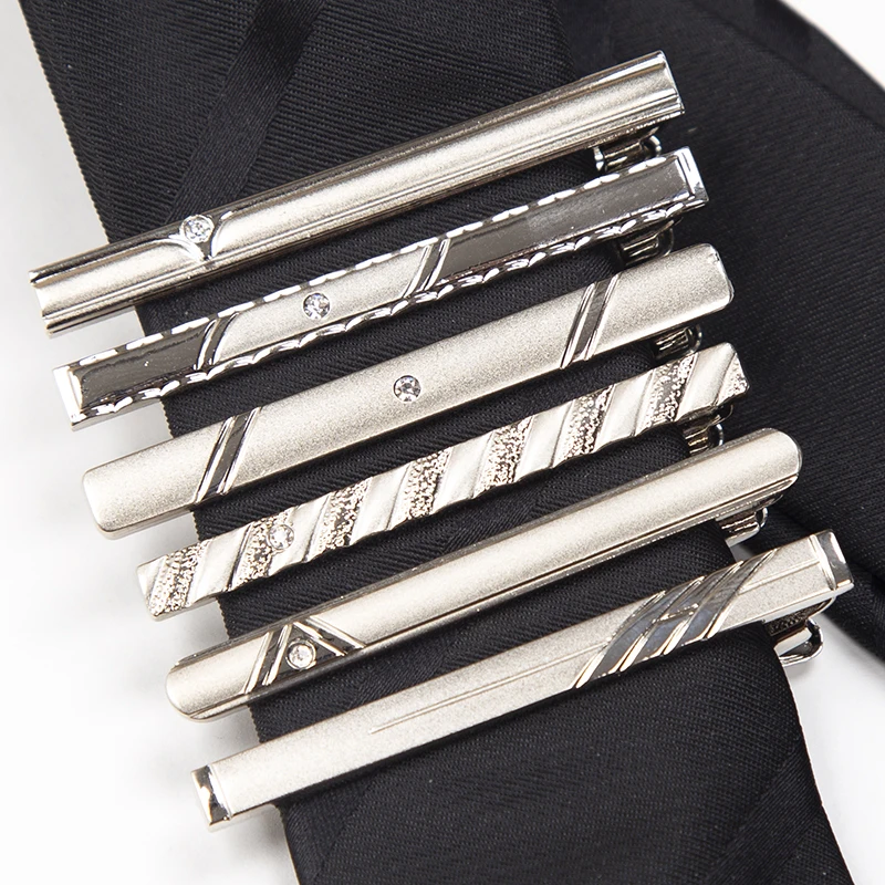 Top Trends: Classic Tie Clips Clamp Pin Jewelry Metal Silver Colour Wedding Necktie Clasp Clip Gentleman Bar Ties Pin For Men Accessories Shoppable Styles