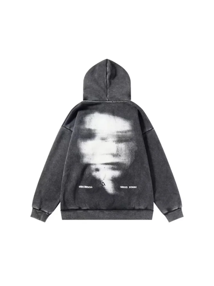 Top Trends: Deeptown Grunge Emo Zip Up Graphic Sweatshirts Oversize Gothic Punk Dark Letter Grey Hoodies Women Hip Hop Streetwear Loose Tops Shoppable Styles