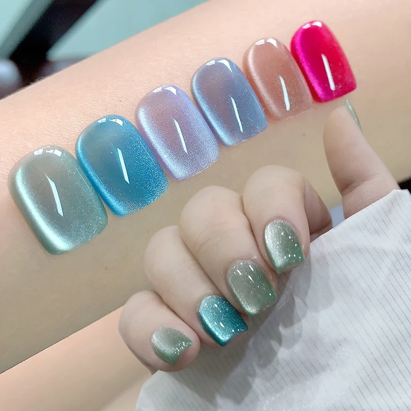 Top Trends: 7.5ML Water Light Cat Eye Gel Semi Permanent Soak Off Holographic Crystal Magnetic Gel Polish For Nail Art DIY Manicure Salon Shoppable Styles