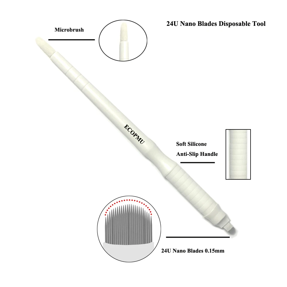 Top Trends: 10pcs / lot ECO PMU Microblading Disposable Tool With U24 Nano Blades Shoppable Styles