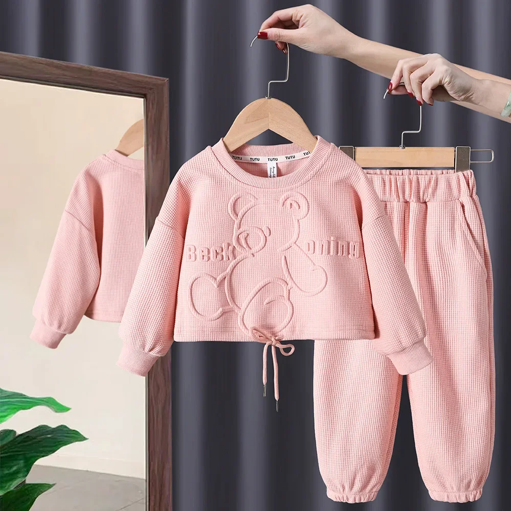 Top Trends: Girls&#039; Autumn Clothes New Suit Children&#039;s Autumn Sports Two-piece Suit Little Girl Baby Casual Sweater Suit Girl Outfit Set Shoppable Styles