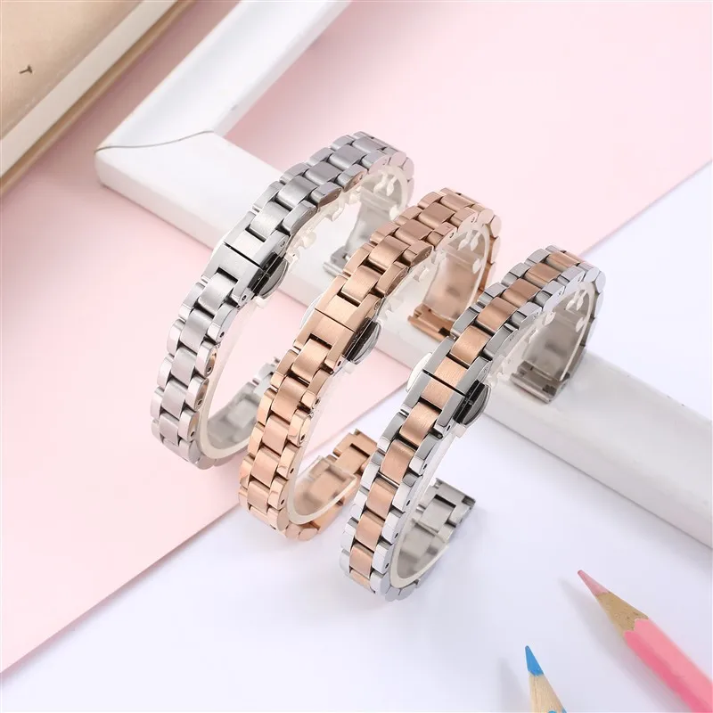 Top Trends: 10mm 12mm 14mm 16mm 18mm 20mm 22mm Solid 316 Stainless Steel Watch Band With Butterfly Buckle Wriststrap Of Metal Shoppable Styles