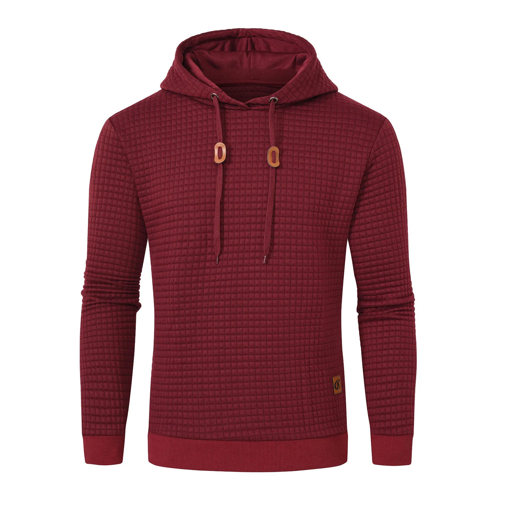 Top Trends: Men Autumn Casual Hoodies Long Sleeve Drawstring Pullover Sweatshirt Tracksuit Hooded Sweatshirts Streetwear With Plaid Jacquard Shoppable Styles - Image 4