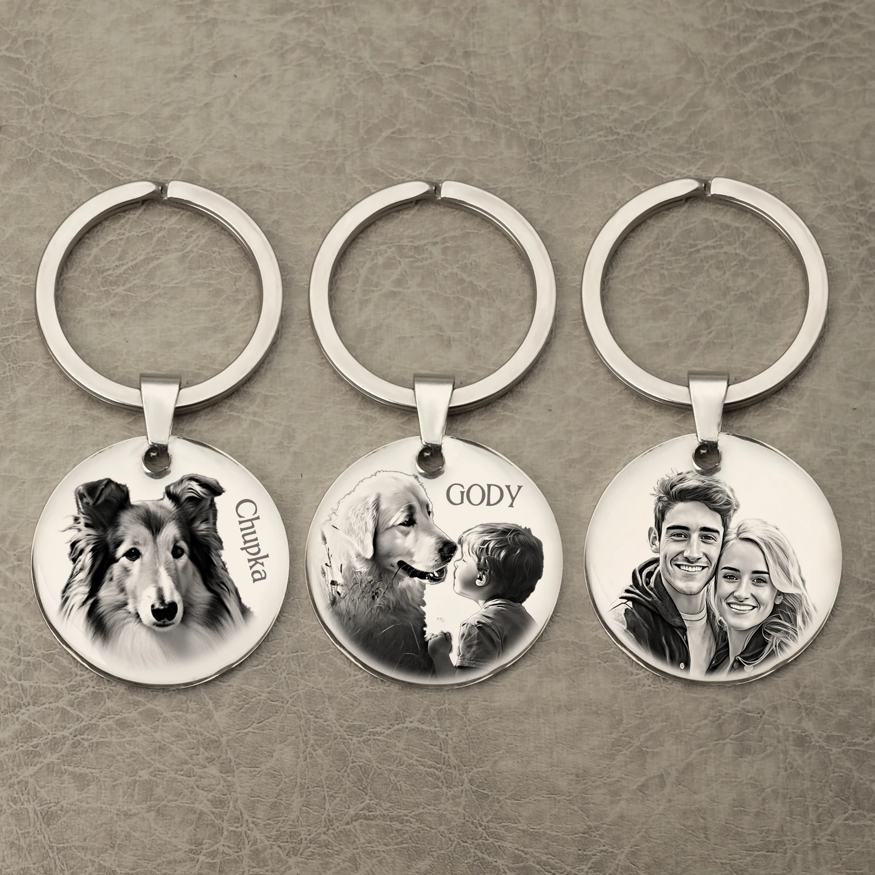 Top Trends: Custom Keychain With Photo, Cat Picture Keychain, Personalized Dog Memorial Gifts, Keychain Your Name, Father Boyfriend Gift Shoppable Styles