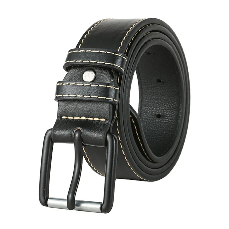 Top Trends: Men's Trousers Belt Simple Fashion Luxury Brand Leather High Quality Waistband Men Luxury Brand Black Belt DT151 Shoppable Styles