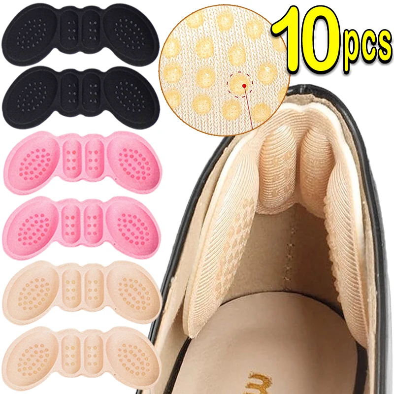 Top Trends: 10pcs Heel Insoles For Sport Shoes High Heel Inserts Pain Relief Anti-wear Cushion Pad Back Adhesive Shoe Pads Sponge Insole Pad Shoppable Styles